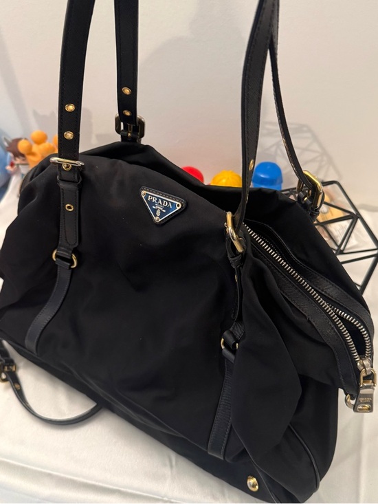 Prada Handbags - Prada Classic Large Nylon Tote - Black - Fits Laptop - 2-Way Crossbody